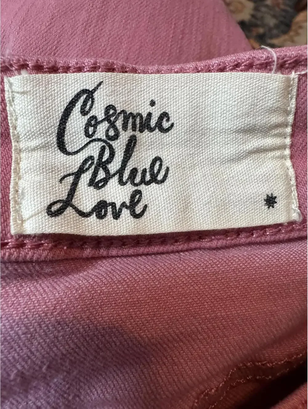 Cosmic Blue Love Pink Denim Jeans Size 32